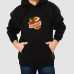 Bluza z kapturem Pies Kwiat C00004 - obrazek 2