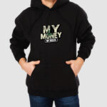 Bluza z kapturem My Money My Rules C00075 - obrazek 2