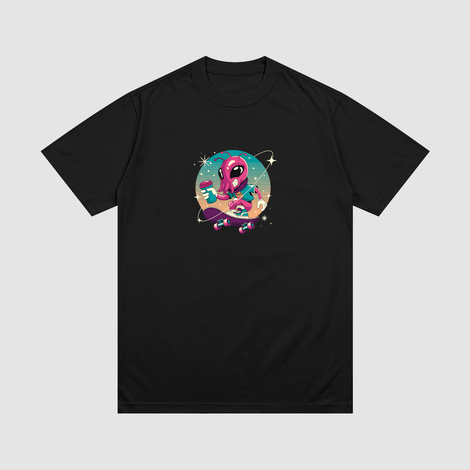 t-shirt Koszulka Alien Deskorolka C00015 - obrazek 1