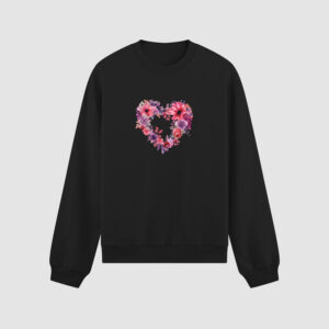 Bluza bez kaptura Serce Kwiaty C00106