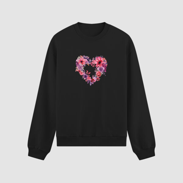 Bluza bez kaptura Serce Kwiaty C00106