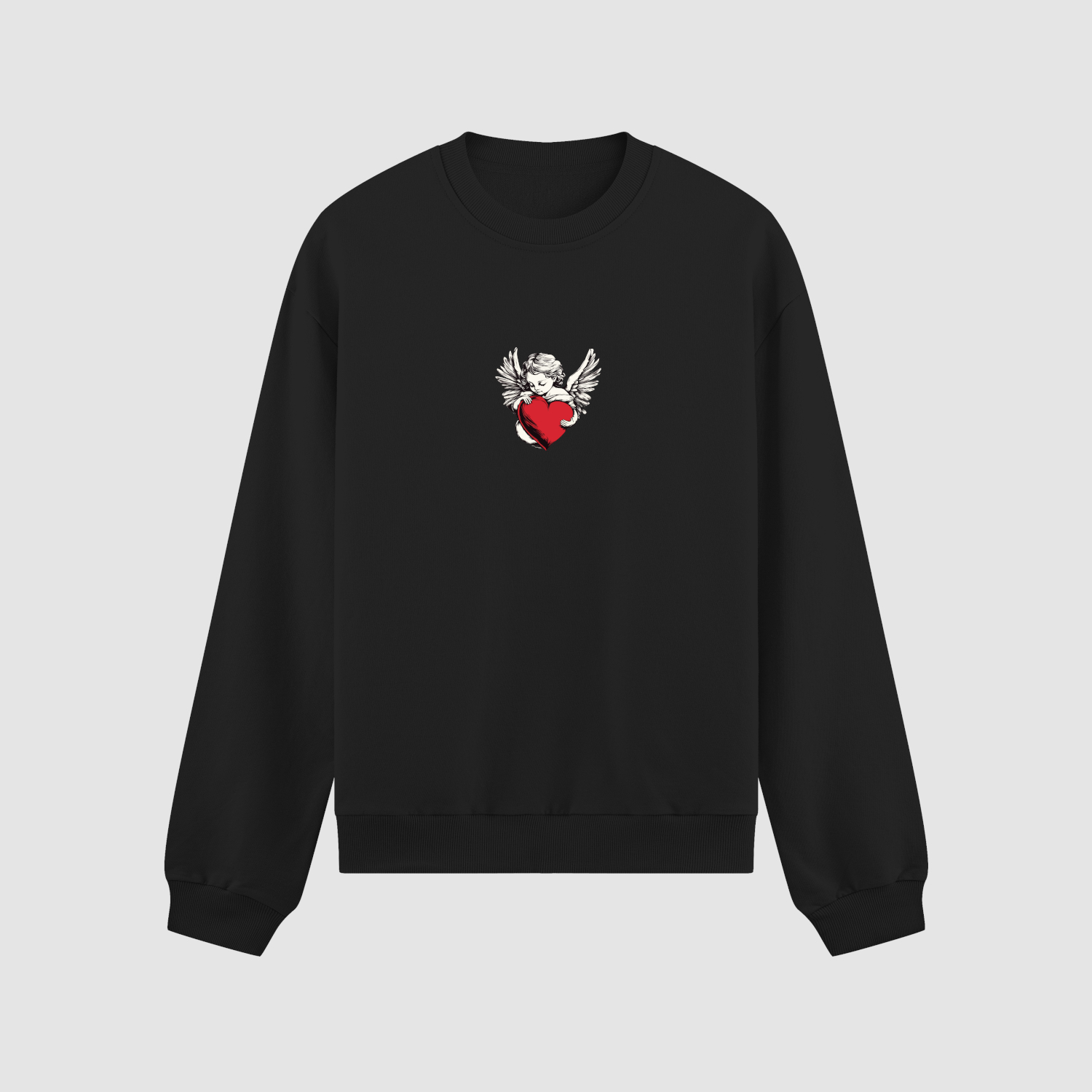 crewneck Bluza bez kaptura Anioł Serce C00113 - obrazek 1