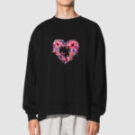 Bluza bez kaptura Serce Kwiaty C00106 - obrazek 2