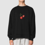 Bluza bez kaptura Wiśnie C00112 - obrazek 2