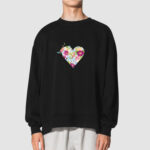 Bluza bez kaptura Serce Kwiaty C00134 - obrazek 2