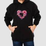 Bluza z kapturem Serce Kwiaty C00106 - obrazek 2