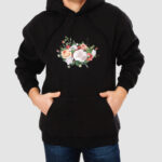 Bluza z kapturem Kwiaty C00133 - obrazek 2