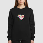 Bluza bez kaptura Serce Kwiaty C00134 - obrazek 3