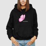 Bluza z kapturem Różowy Motyl C00097 - obrazek 3