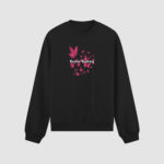 Bluza bez kaptura Różowe Motyle C00168