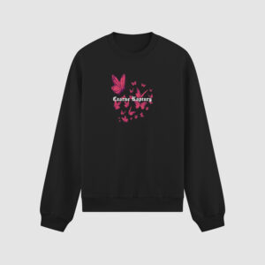 Bluza bez kaptura Różowe Motyle C00168