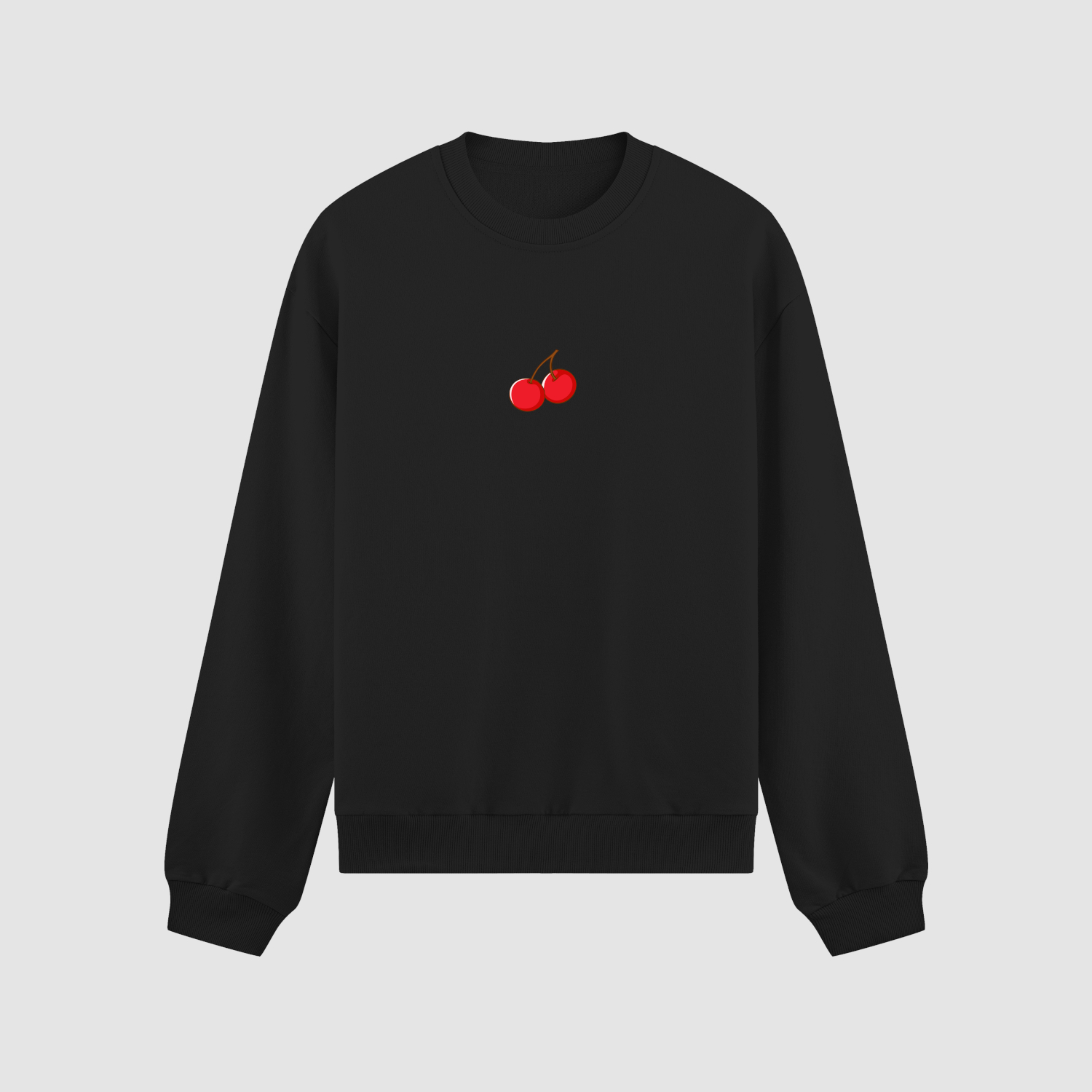 crewneck Bluza bez kaptura Wiśnie C00240 - obrazek 1