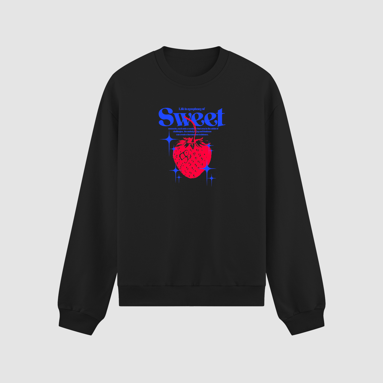crewneck Bluza bez kaptura Truskawka C00243 - obrazek 1