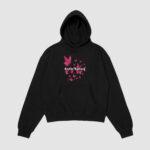 Bluza z kapturem Różowe Motyle C00168