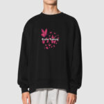 Bluza bez kaptura Różowe Motyle C00168 - obrazek 2