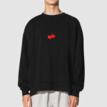 Bluza bez kaptura Wiśnie C00240 - obrazek 2