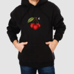 Bluza z kapturem Wiśnie C00225 - obrazek 2