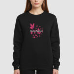 Bluza bez kaptura Różowe Motyle C00168 - obrazek 3