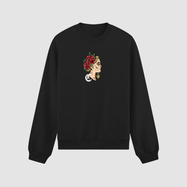 Bluza bez kaptura Kobieta Tatuaż Róże C00440