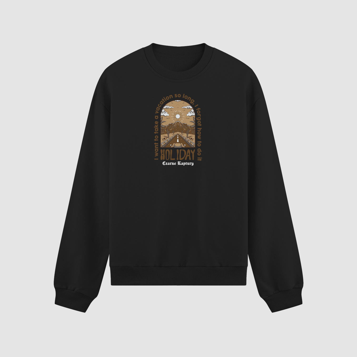 crewneck Bluza bez kaptura Droga Słońce C00491 - obrazek 1