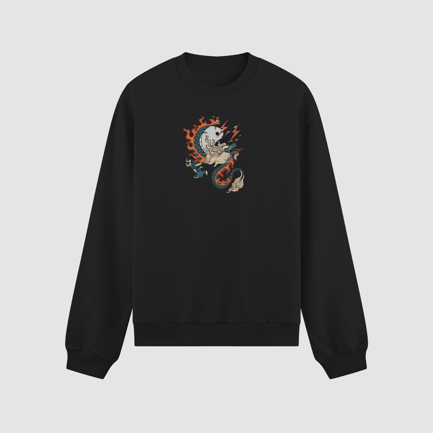 crewneck Bluza bez kaptura Smok Yin Yang C00558 - obrazek 1