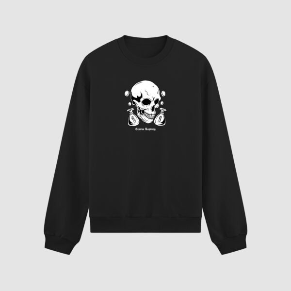 Bluza bez kaptura Czaszka Pieniądze C00631