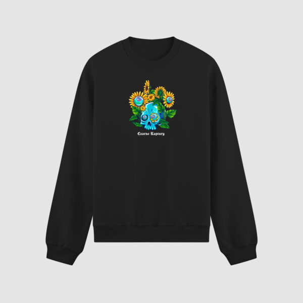Bluza bez kaptura Czaszka Słoneczniki C00634