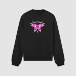 Bluza bez kaptura Różowy Motyl C00639