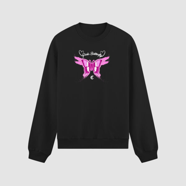 Bluza bez kaptura Różowy Motyl C00639