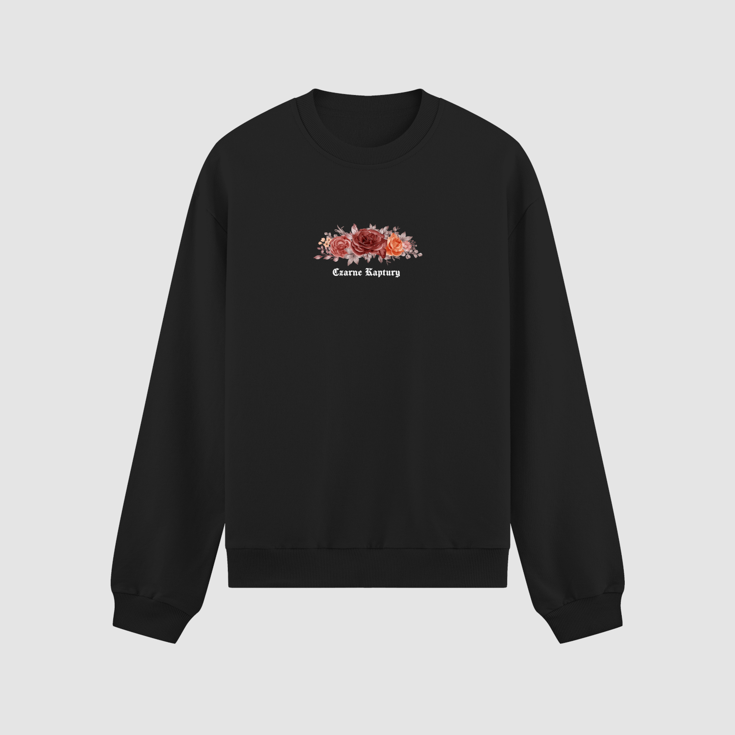 crewneck Bluza bez kaptura Kwiaty C00353 - obrazek 1