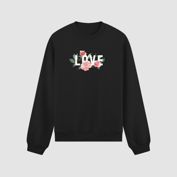 Bluza bez kaptura Love Kwiaty C00692