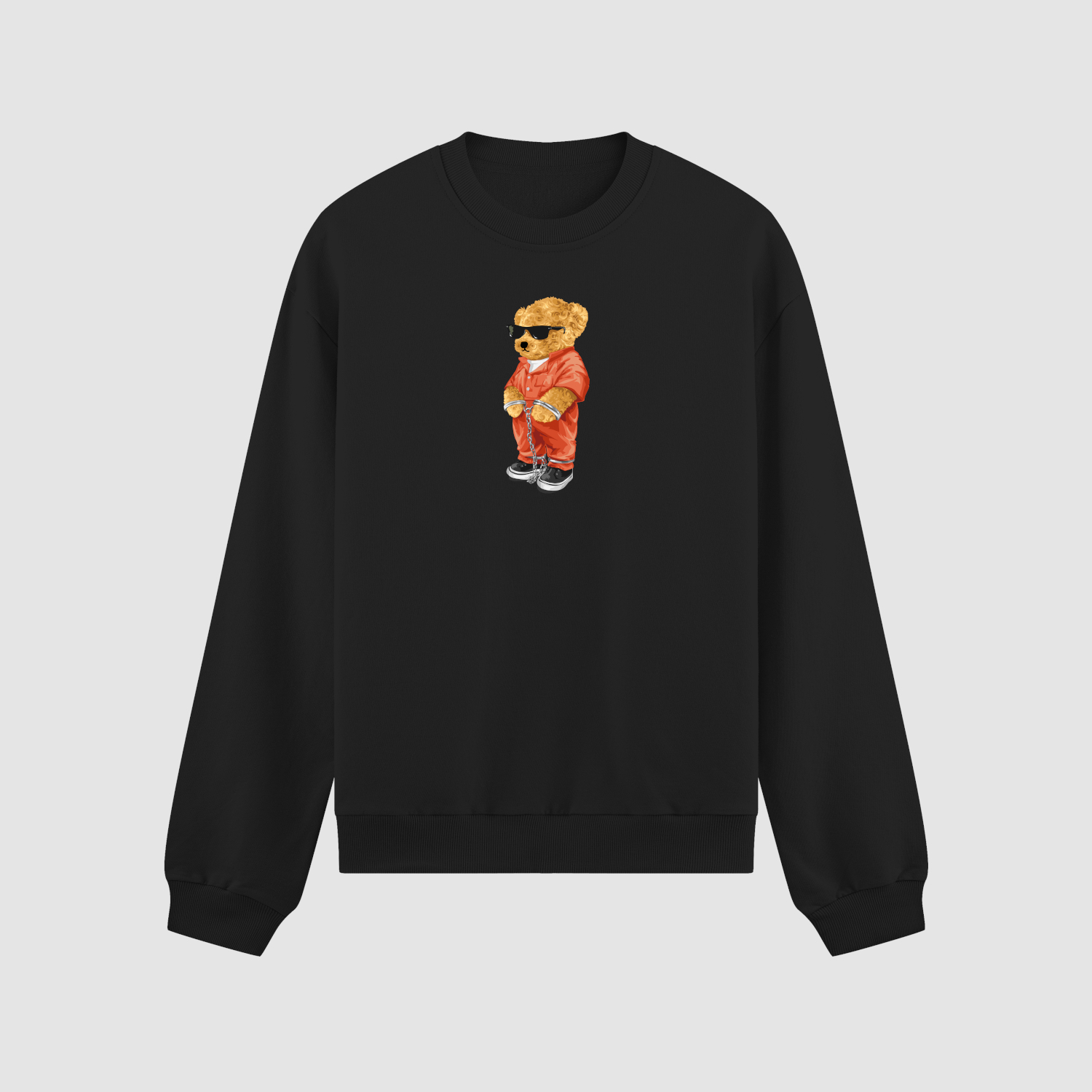 crewneck Bluza bez kaptura Miś Więzień C00694 - obrazek 1