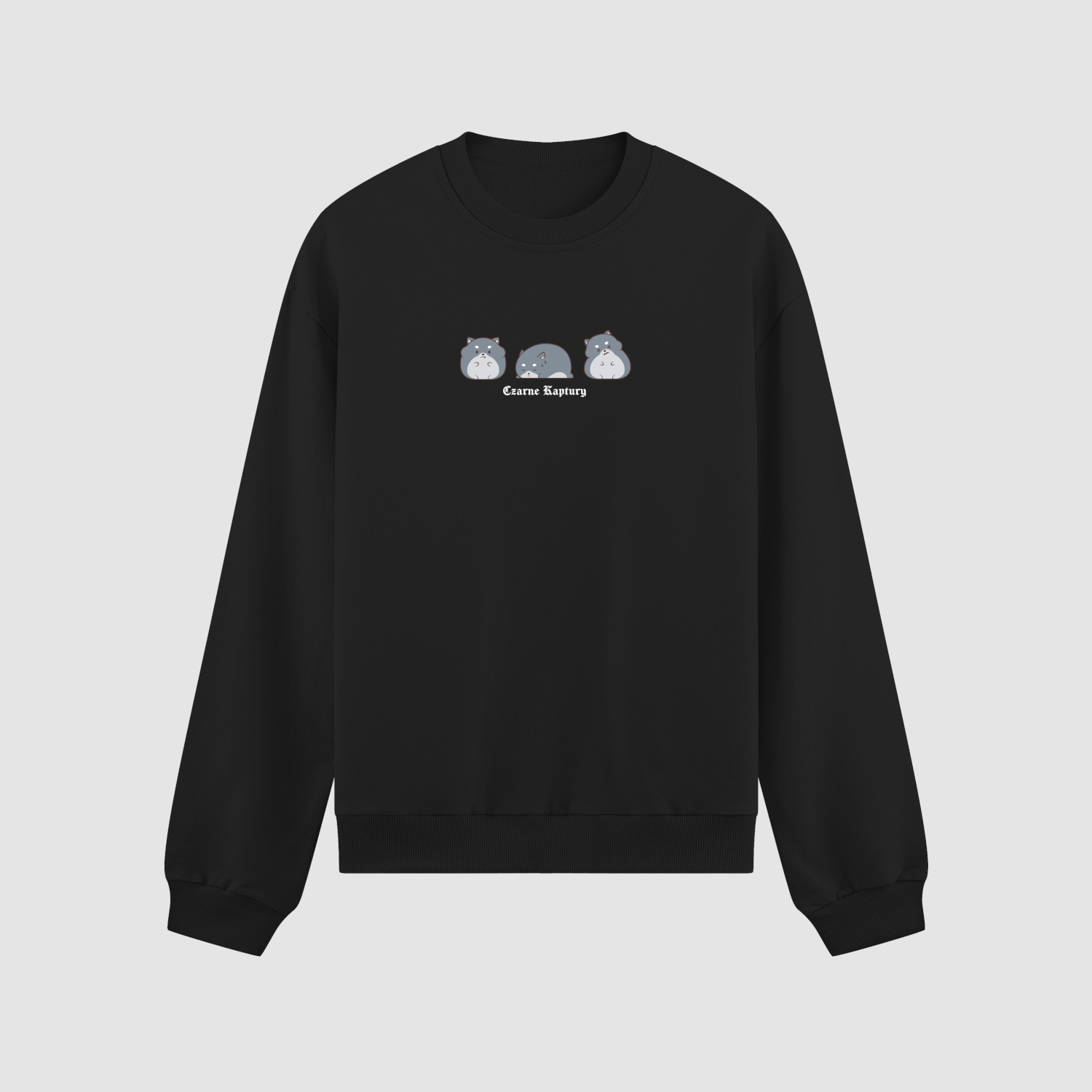 crewneck Bluza bez kaptura Kot C00740 - obrazek 1