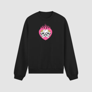 Bluza bez kaptura Czaszki Serce C00797