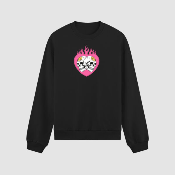 Bluza bez kaptura Czaszki Serce C00797