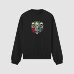 Bluza bez kaptura Czaszki Róże C00323