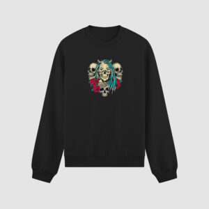 Bluza bez kaptura Czaszki Róże C00323