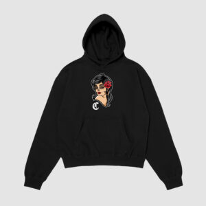 Bluza z kapturem Kobieta Róża C00478