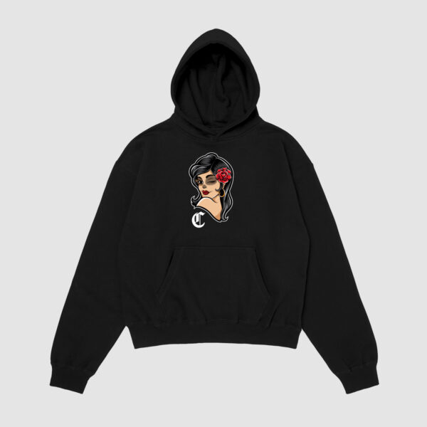 Bluza z kapturem Kobieta Róża C00478