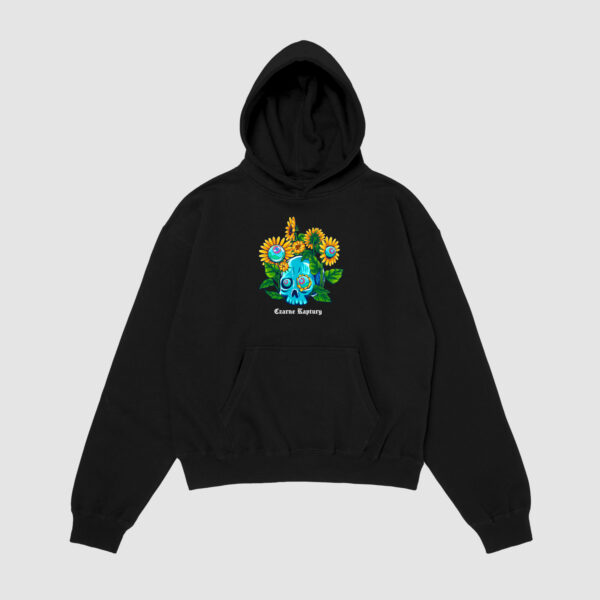 Bluza z kapturem Czaszka Słoneczniki C00634