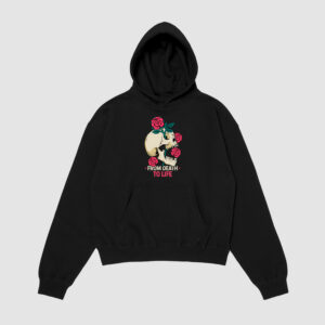 Bluza z kapturem Kwiaty Czaszka C00678