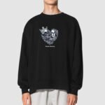 Bluza bez kaptura Serce Czaszki C00606 - obrazek 2
