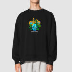 Bluza bez kaptura Czaszka Słoneczniki C00634 - obrazek 2