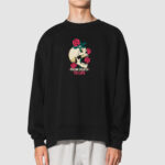 Bluza bez kaptura Kwiaty Czaszka C00678 - obrazek 2