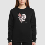 Bluza bez kaptura Czaszka Róża C00627 - obrazek 3