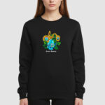 Bluza bez kaptura Czaszka Słoneczniki C00634 - obrazek 3