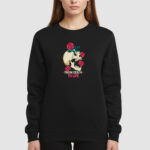 Bluza bez kaptura Kwiaty Czaszka C00678 - obrazek 3