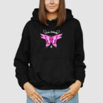Bluza z kapturem Różowy Motyl C00639 - obrazek 3