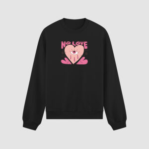 Bluza bez kaptura No Love Serce C00828