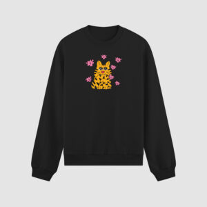 Bluza bez kaptura Kot Tygrys Serduszka C00850